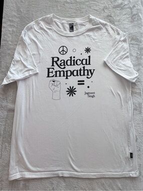 Etica Radical Empathy Graphic Tee - White & Black (NWOT)